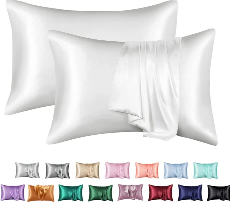 Silk Satin Solid Color Pillowcase