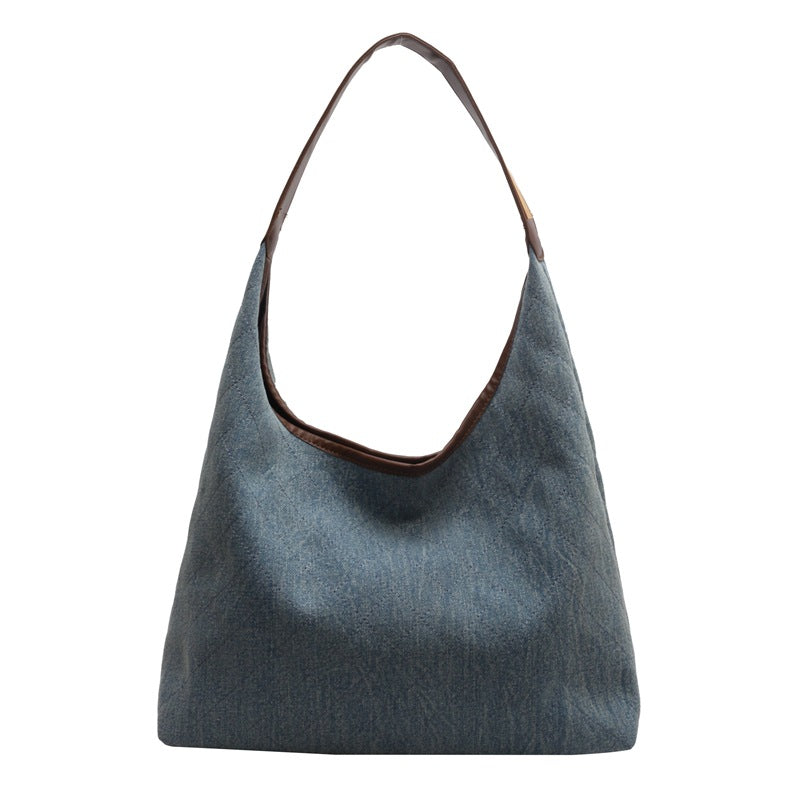 Denim Canvas Bucket Bag
