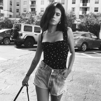 Dot Strap Body Top