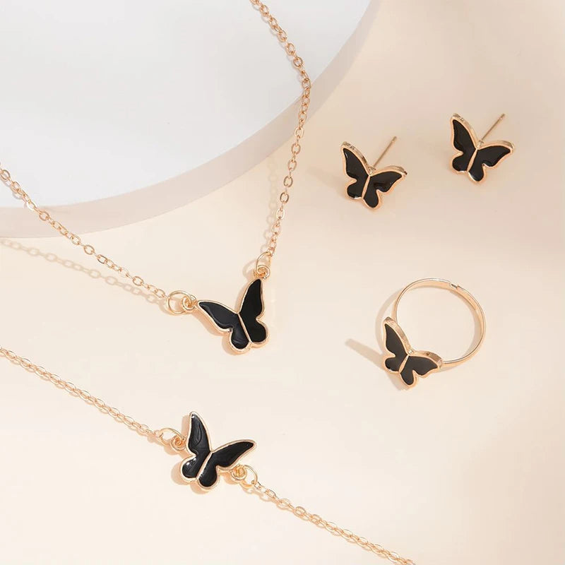 5-Piece Butterfly Jewelry Set for Women