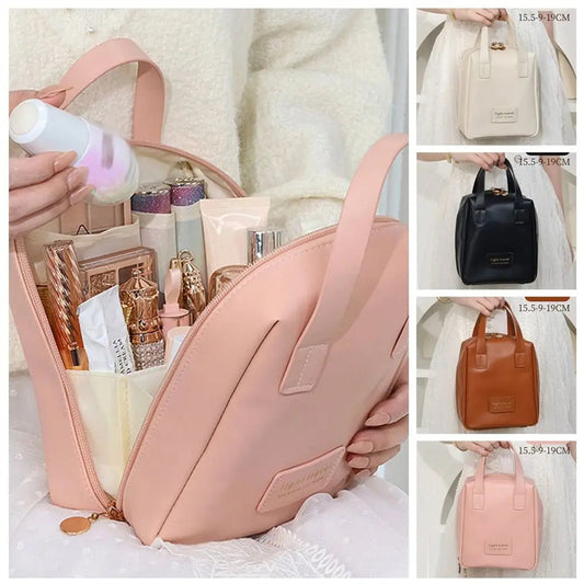 Shell Shape PU Leather Cosmetic Makeup Bag
