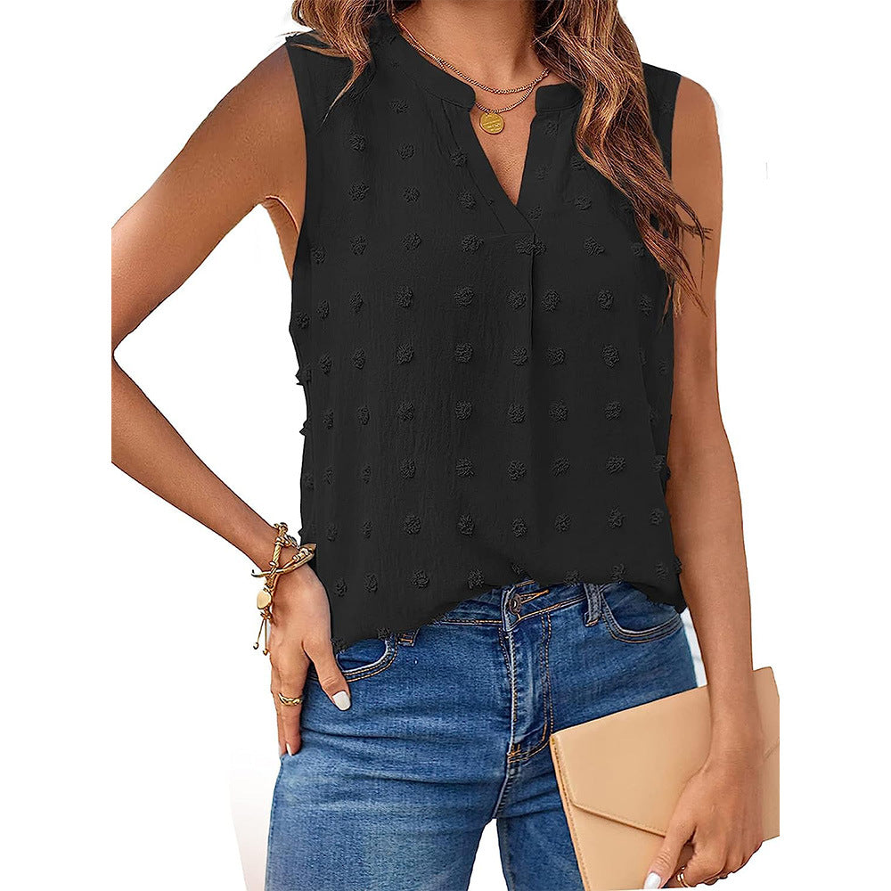 Jacquard V Neck Sleeveless Vest