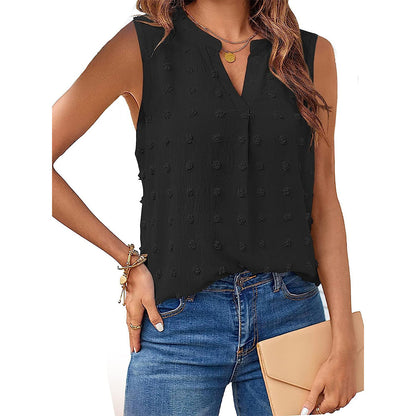 Jacquard V Neck Sleeveless Vest