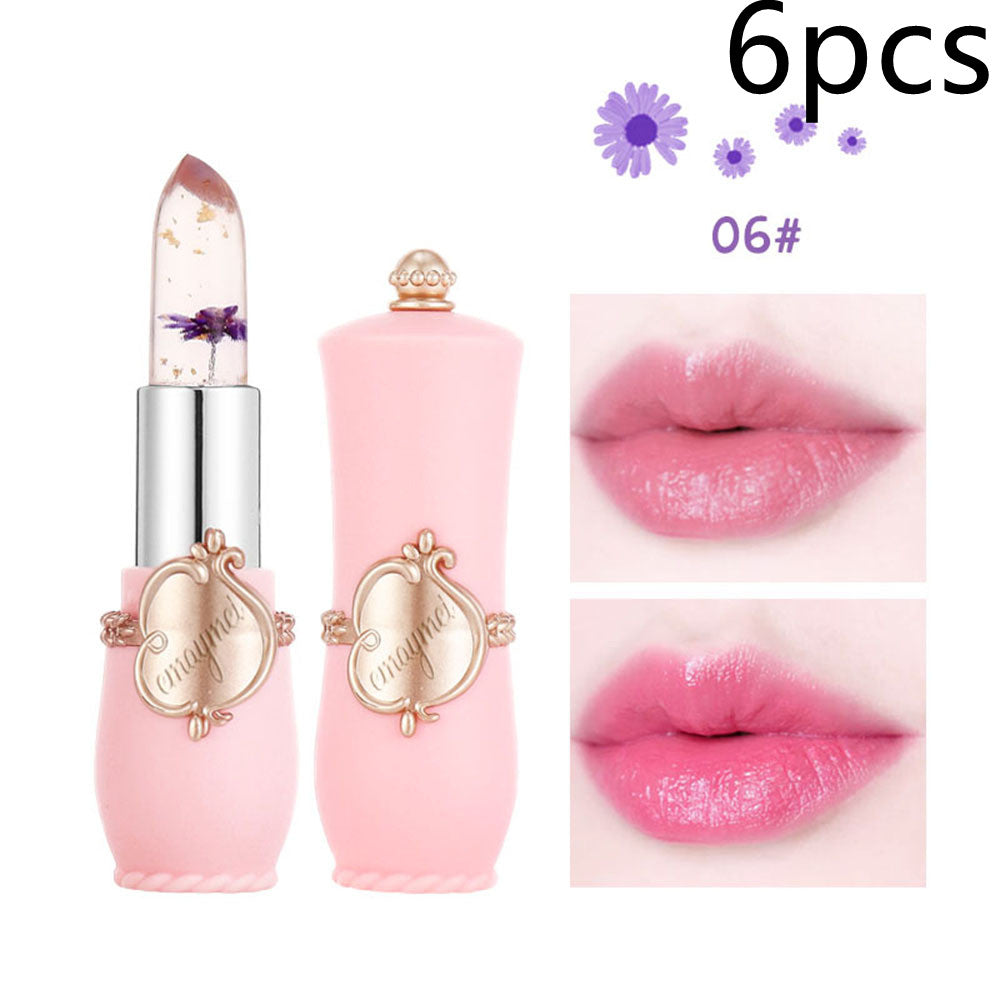 Moisturizing Color-Changing Lip Balm with Dried Flower