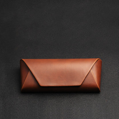 Handmade Japanese Crazy Horse Leather Sunglasses Case