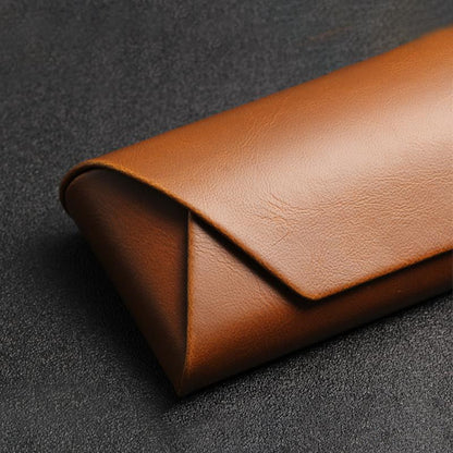 Handmade Japanese Crazy Horse Leather Sunglasses Case