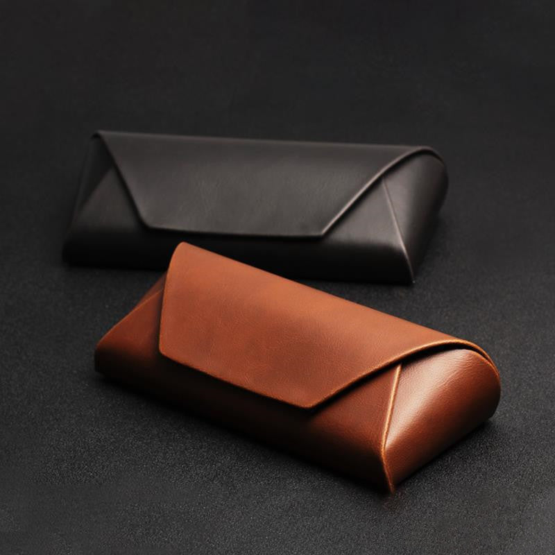 Handmade Japanese Crazy Horse Leather Sunglasses Case