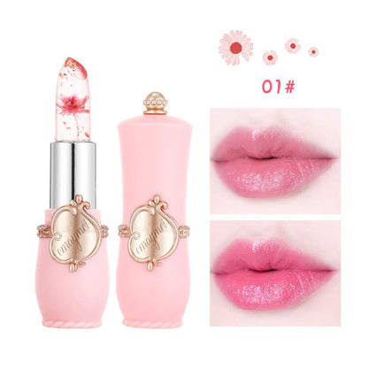 Moisturizing Color-Changing Lip Balm with Dried Flower