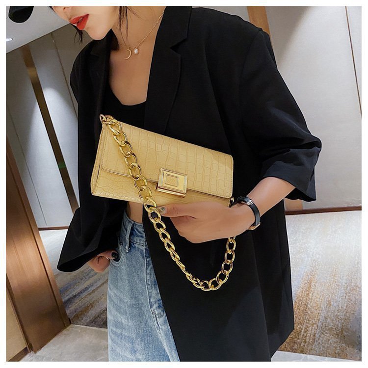 One Shoulder Baguette Chain Bag