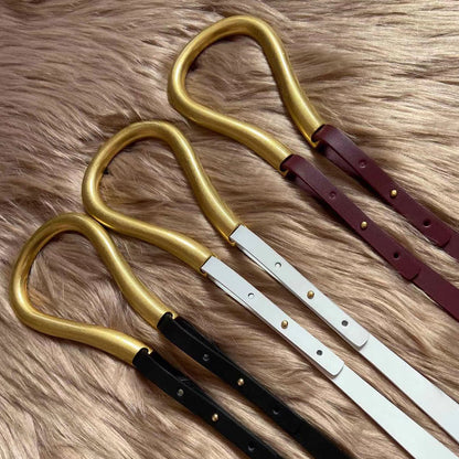 Women Retro Gold Buckle Belt