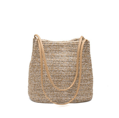 Straw Woven Shoulder Tote Bag