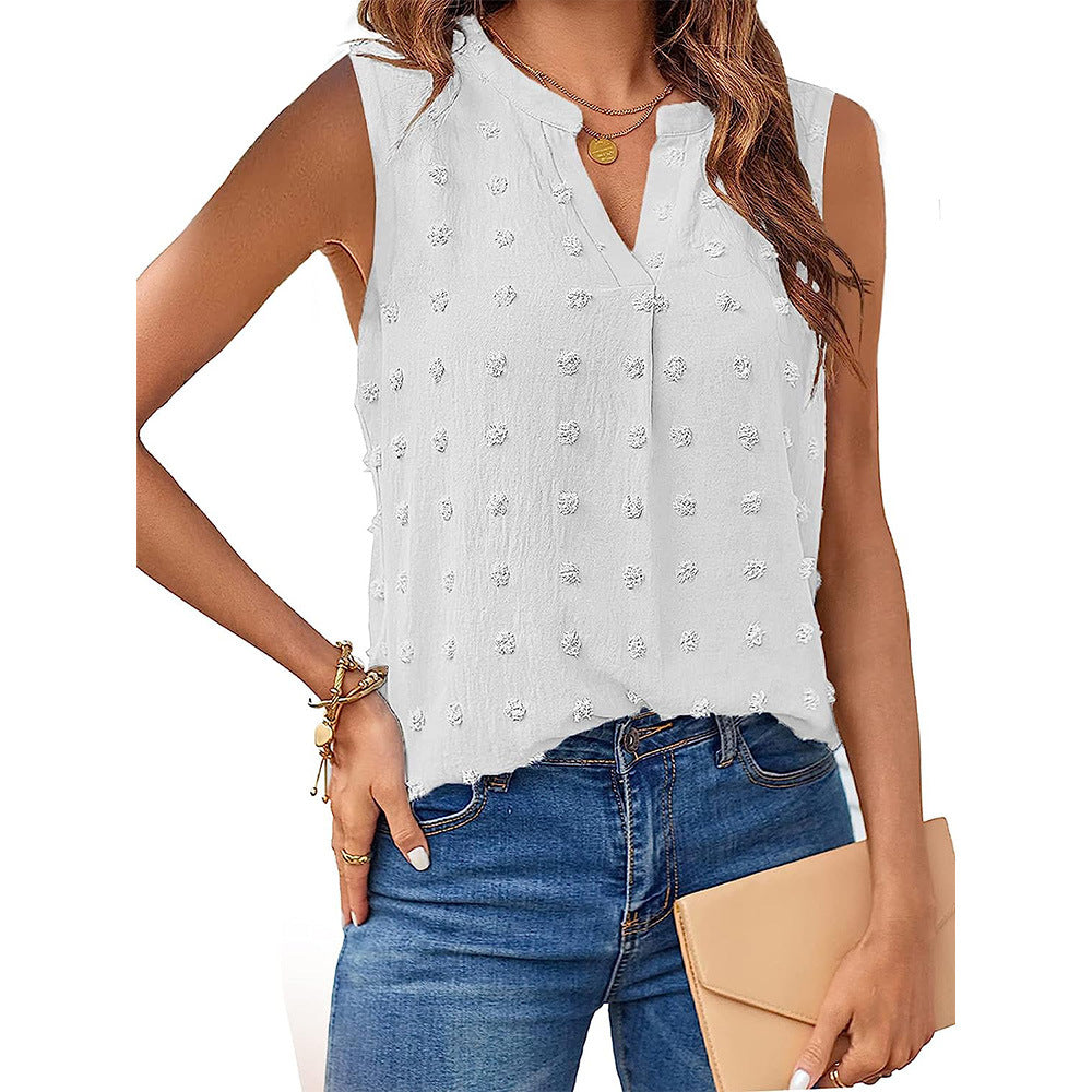 Jacquard V Neck Sleeveless Vest