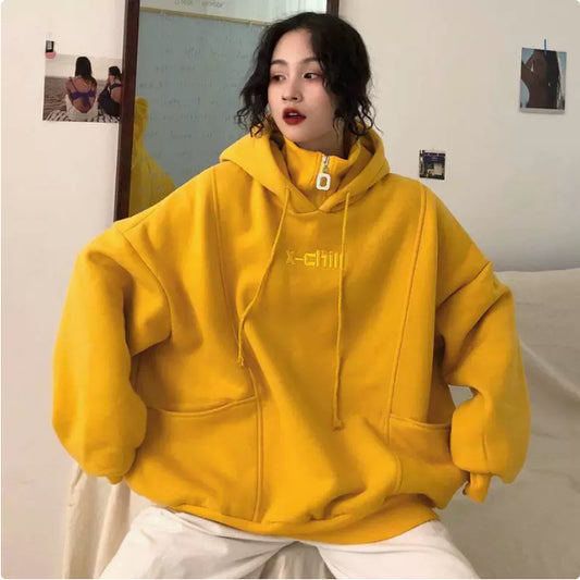 Korean Style Velvet Hoodie