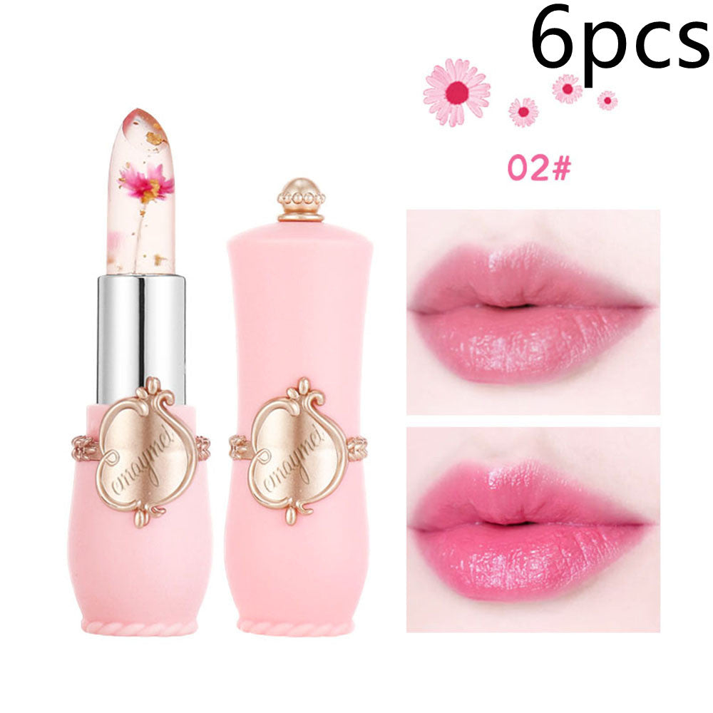 Moisturizing Color-Changing Lip Balm with Dried Flower