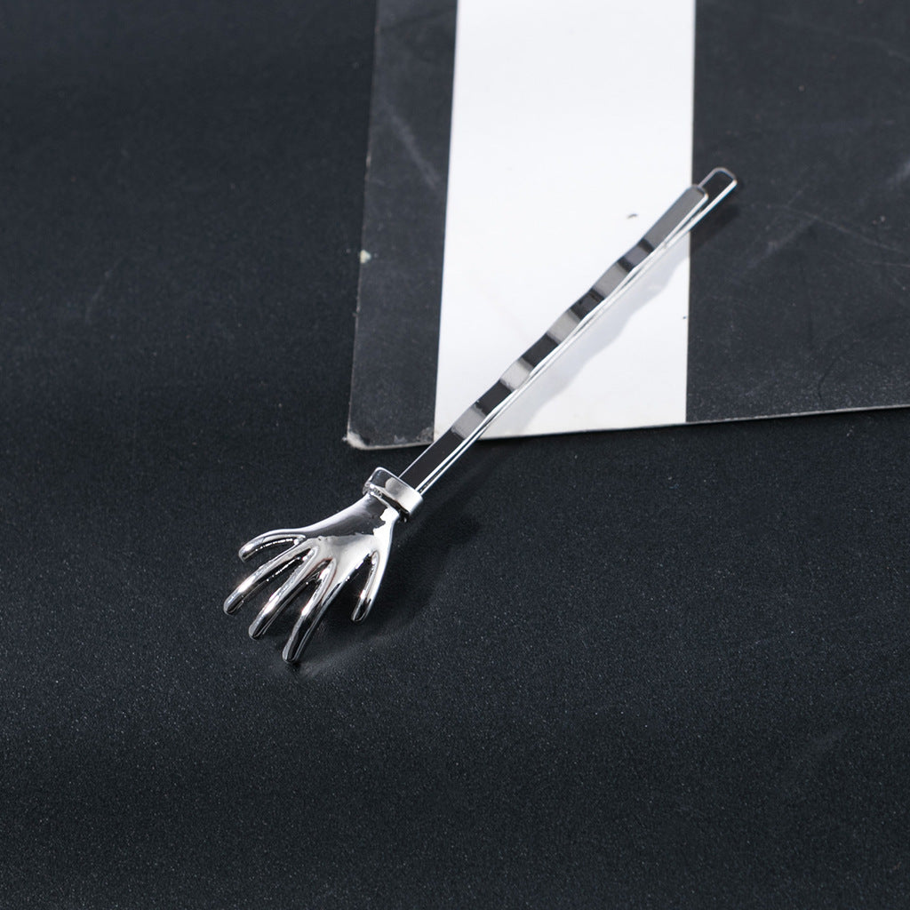 Metal Skull Hand Hair Clips for Women