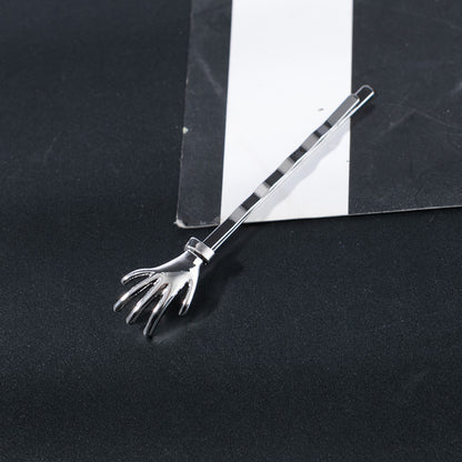 Metal Skull Hand Hair Clips for Women
