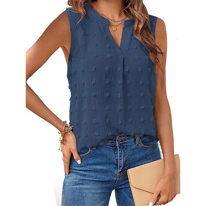 Jacquard V Neck Sleeveless Vest