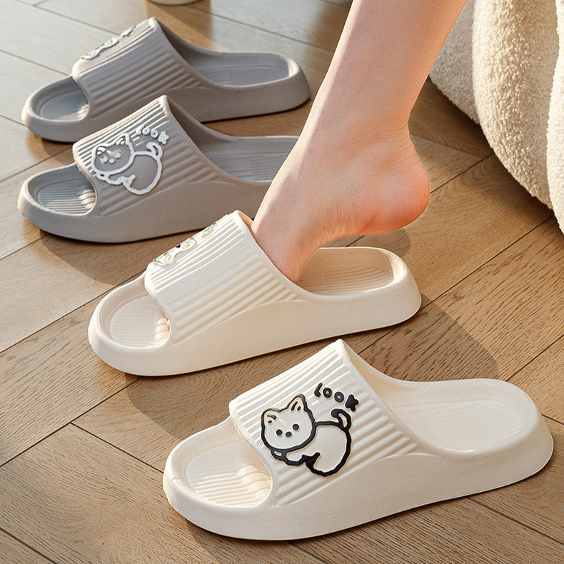 Cute Cat Platform Slippers for Women