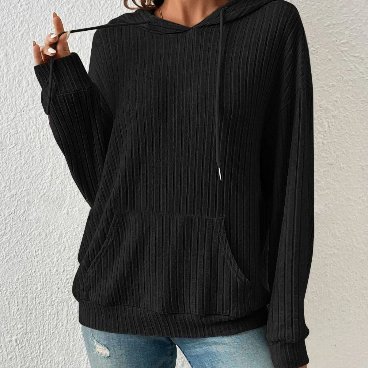 Drawstring Long Sleeve Hoodie