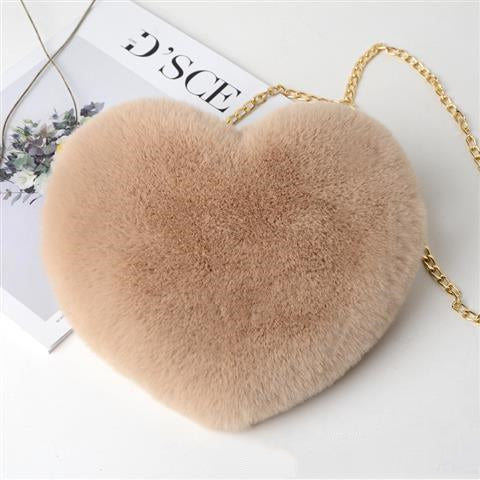 Love Plush Chain Shoulder Bag for Women