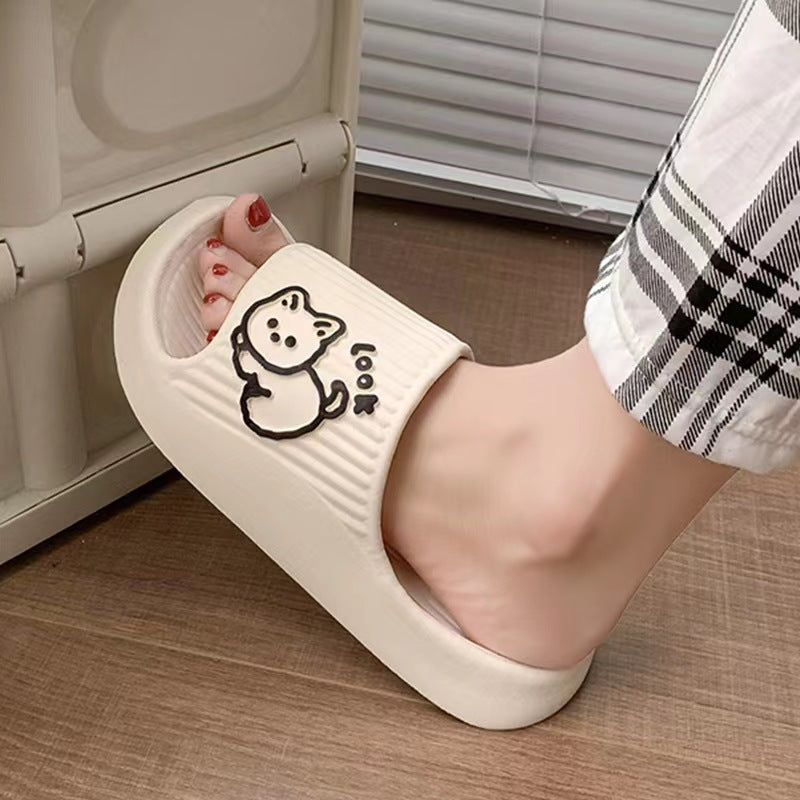Cute Cat Platform Slippers for Women