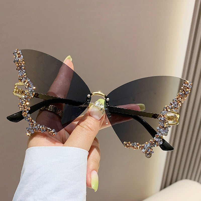 Luxury Diamond Butterfly Sunglasses