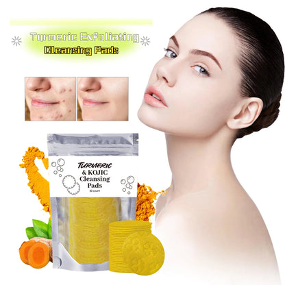 Turmeric Exfoliating Facial Cleansing Pads for Pores & Oil Control