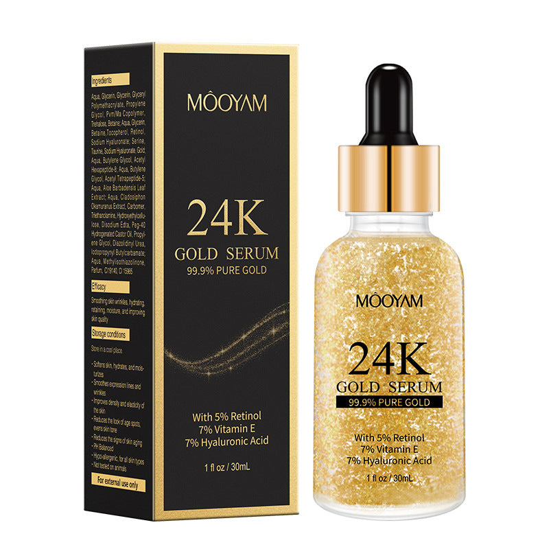 24K Gold Foil Vitamin E & Retinol Face Serum