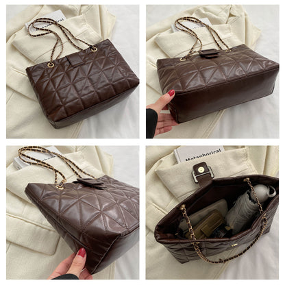 Chanel-Style Rhombus Chain Shoulder Bag