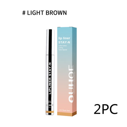 Dark Brown Waterproof Lip Liner Pen – Long-Lasting Soft Plumping Formula