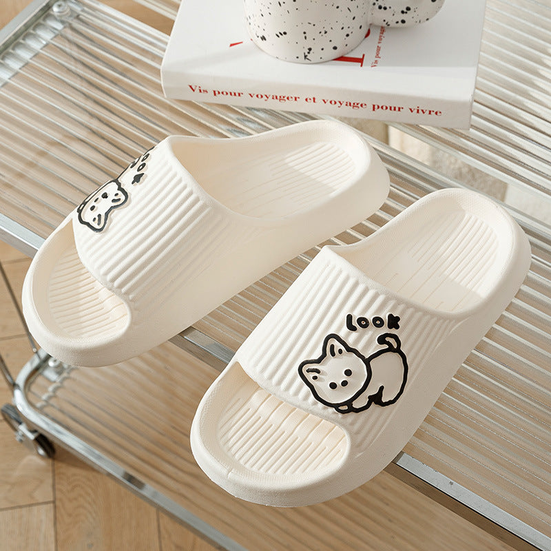 Cute Cat Platform Slippers for Women