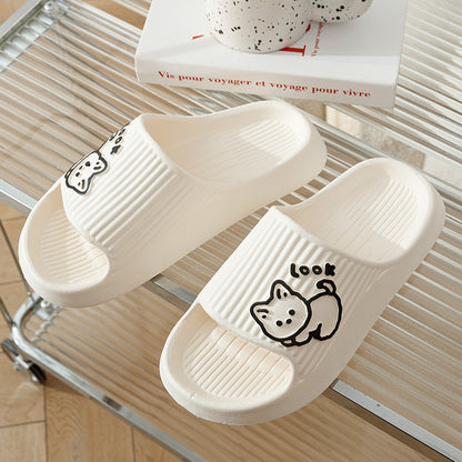 Cute Cat Platform Slippers for Women