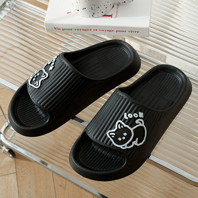 Cute Cat Platform Slippers for Women