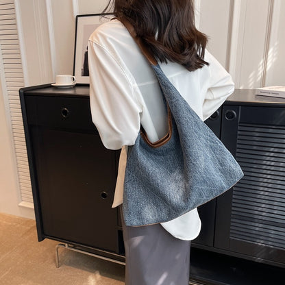 Denim Canvas Bucket Bag