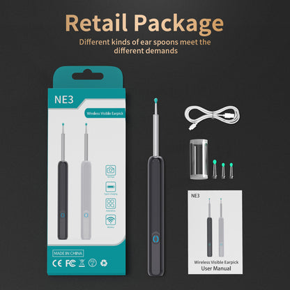 Wireless NE3 Ear Cleaner Otoscope with LED Camera for iPhone
