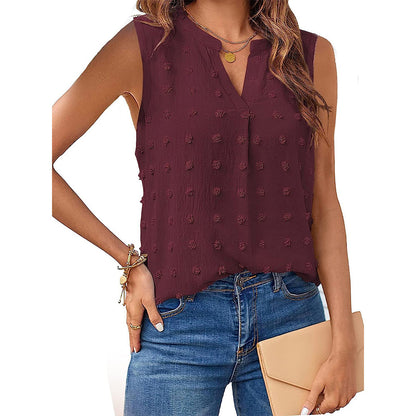 Jacquard V Neck Sleeveless Vest