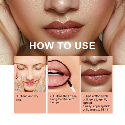 Dark Brown Waterproof Lip Liner Pen – Long-Lasting Soft Plumping Formula