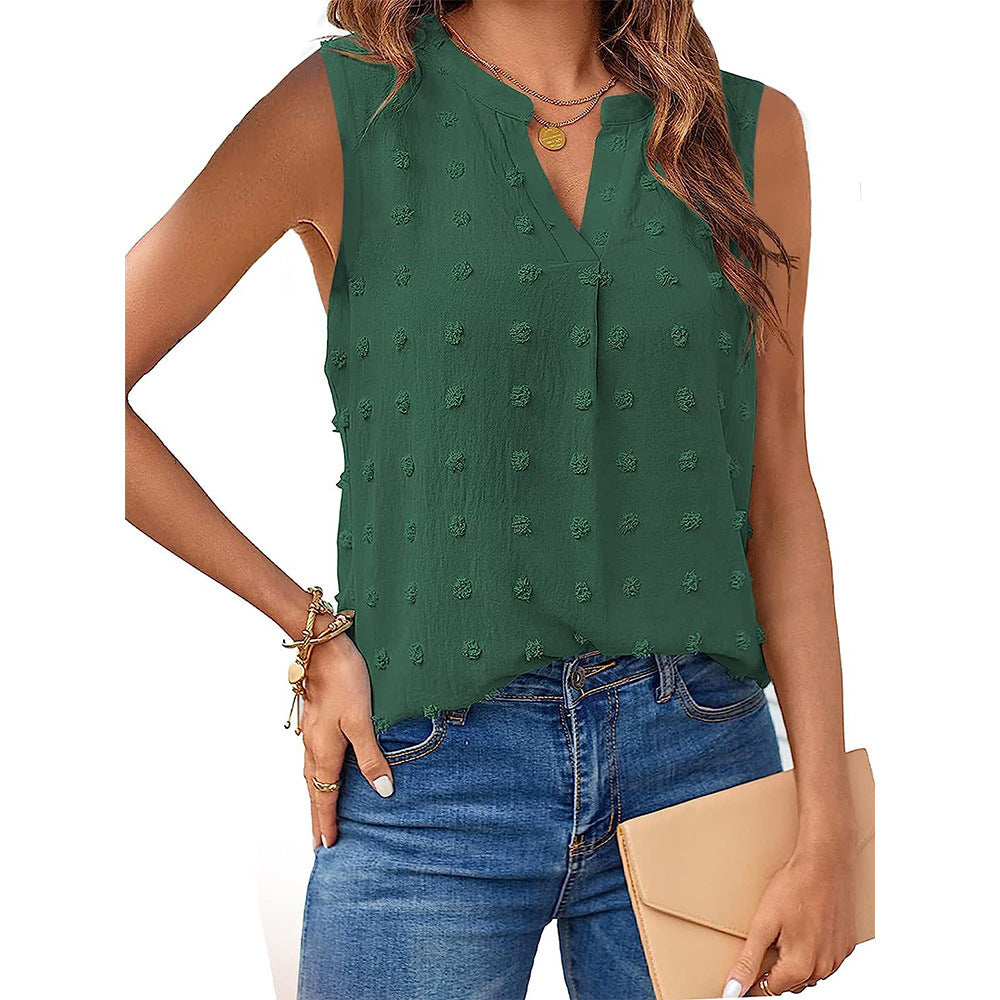 Jacquard V Neck Sleeveless Vest
