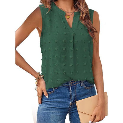 Jacquard V Neck Sleeveless Vest