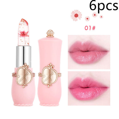 Moisturizing Color-Changing Lip Balm with Dried Flower