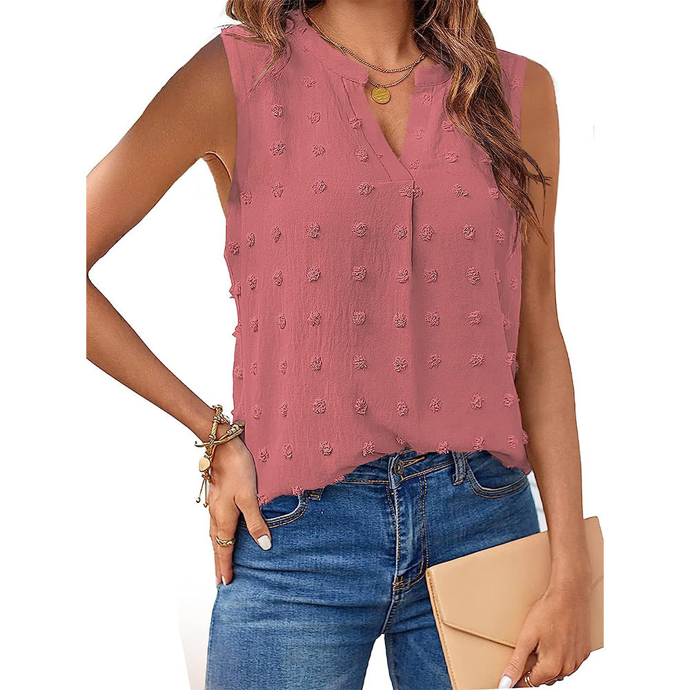 Jacquard V Neck Sleeveless Vest