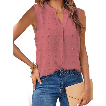 Jacquard V Neck Sleeveless Vest