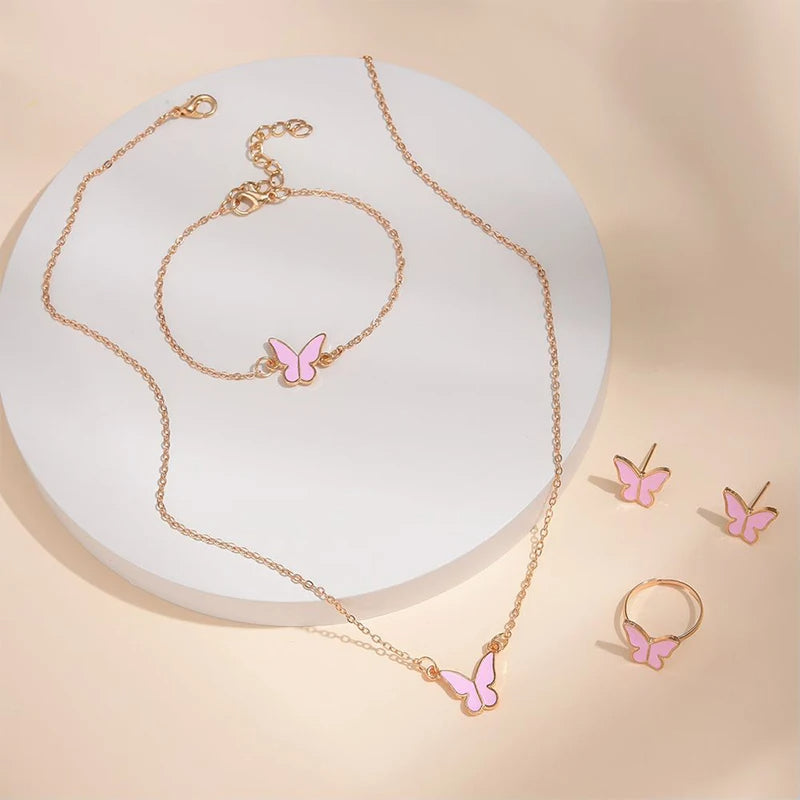 5-Piece Butterfly Jewelry Set for Women