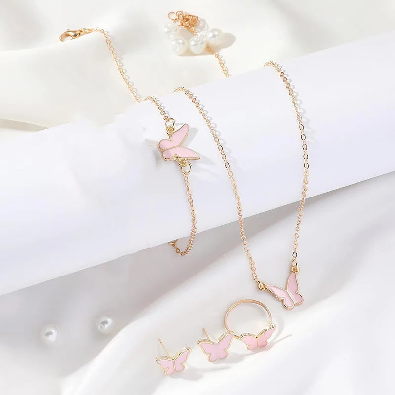 5-Piece Butterfly Jewelry Set for Women