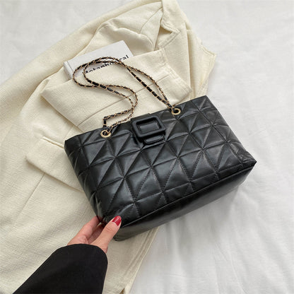 Chanel-Style Rhombus Chain Shoulder Bag