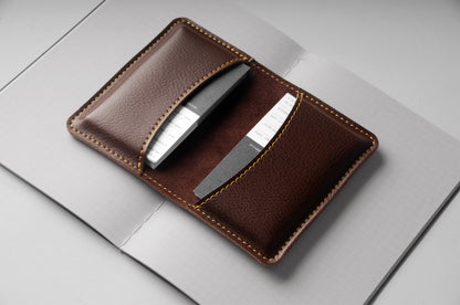 Leather Business Card Holder for Men & Women