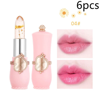 Moisturizing Color-Changing Lip Balm with Dried Flower
