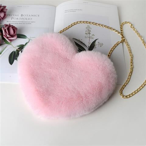 Love Plush Chain Shoulder Bag for Women