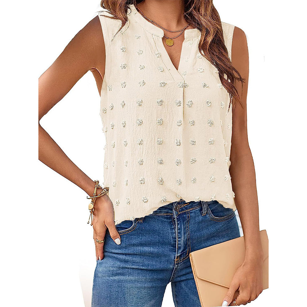 Jacquard V Neck Sleeveless Vest