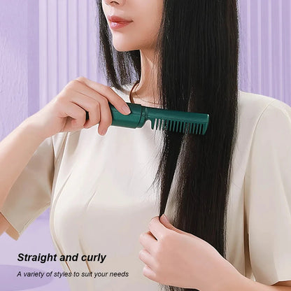 Professional Wireless Hair Straightener & Curler Comb